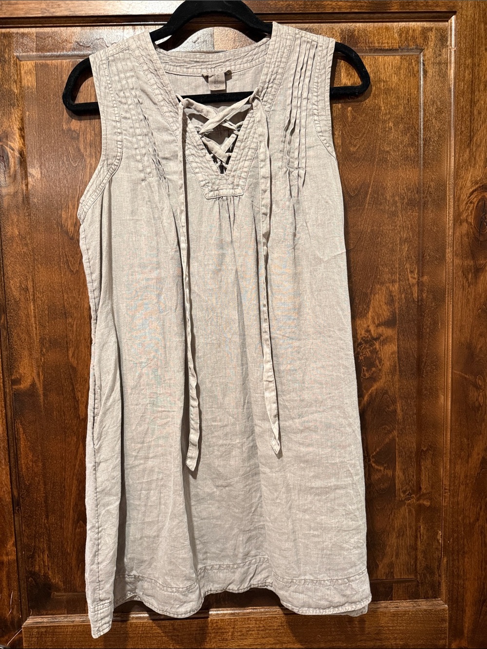 Artisan Ny Light Beige Linen Dress
